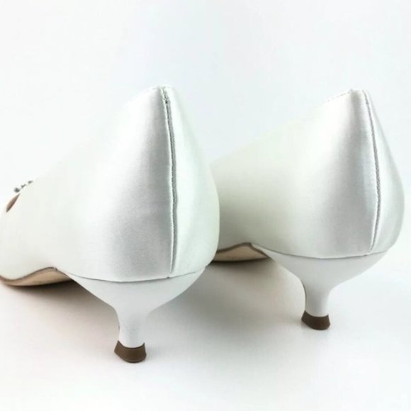 kate spade Derbie Satin Pump Kitten Heel Sz 7 NIB - Picture 2 of 9